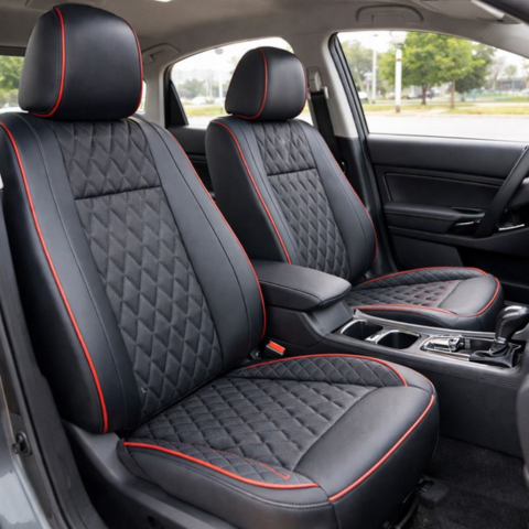 Funda de Auto Universal Noble en Cuero Legítimo con Airbag + REGALOS: Alfombra de Cuero y Funda de Volante